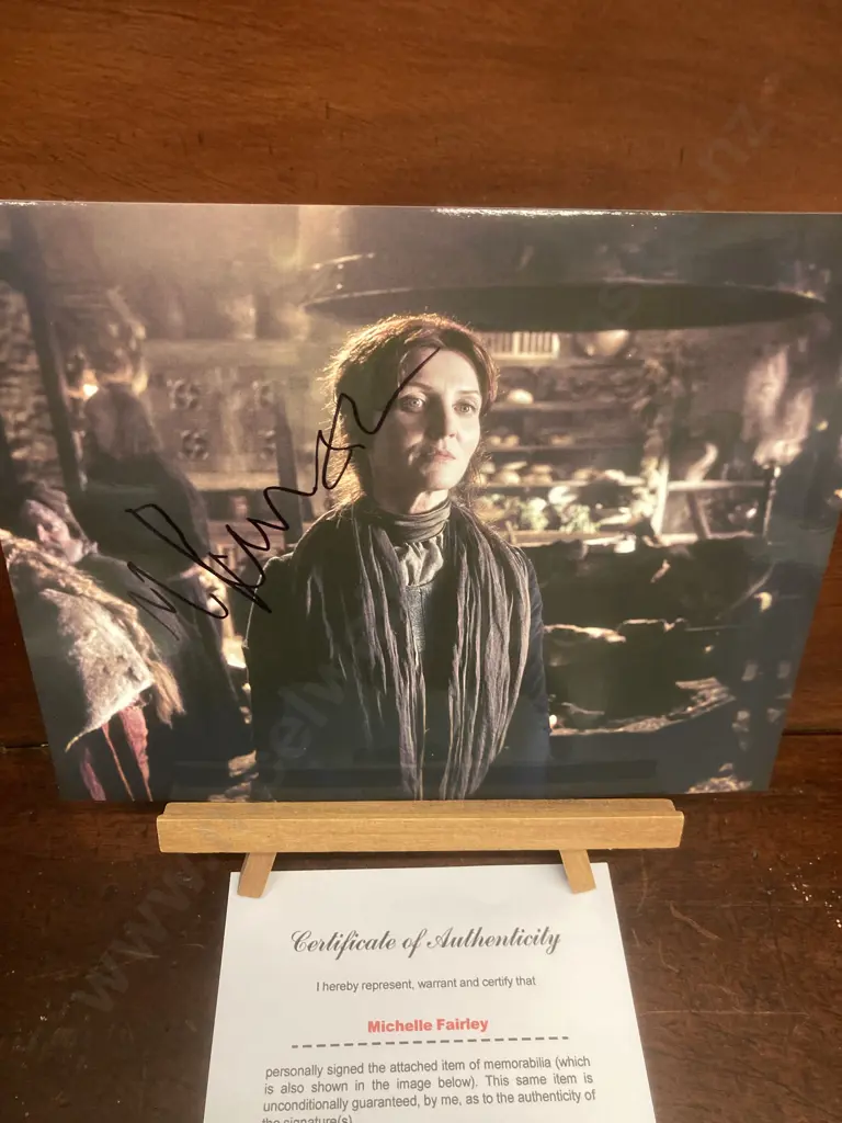 Michelle Fairley - Game Of Thrones Signed Photo With COA. 20x25cm Image 1++