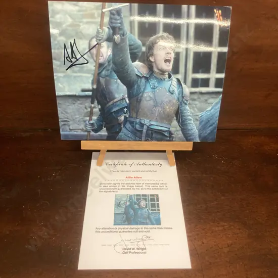Alfie Allen - Game Of Thrones Signed Photo With COA. 21x25cm