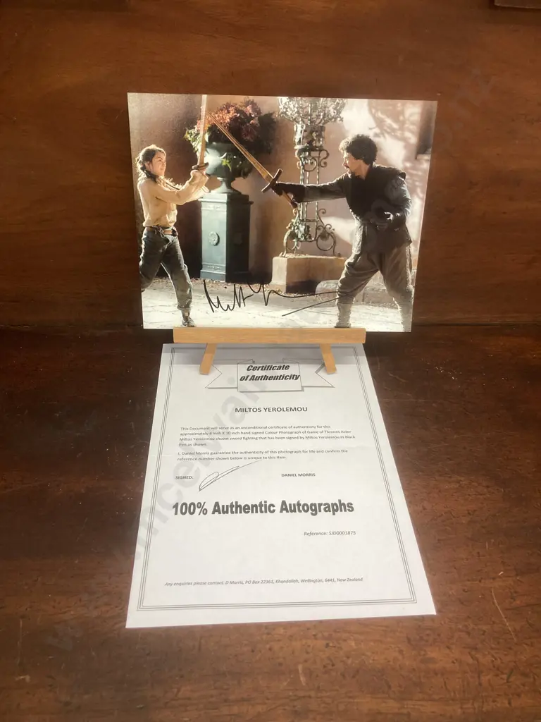 Miltos Yerolemou - Game Of Thrones Signed Photo With COA. 20x25cm Image 1++