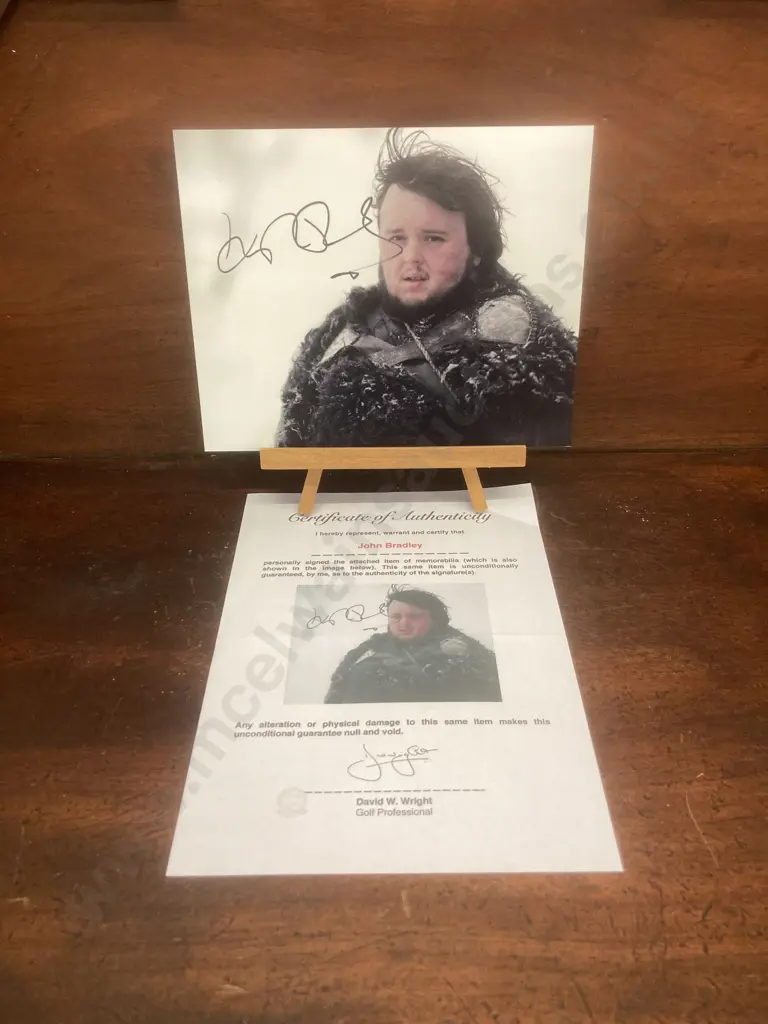 John Bradley- Game Of Thrones Signed Photo With COA. 20x25cm Image 1++
