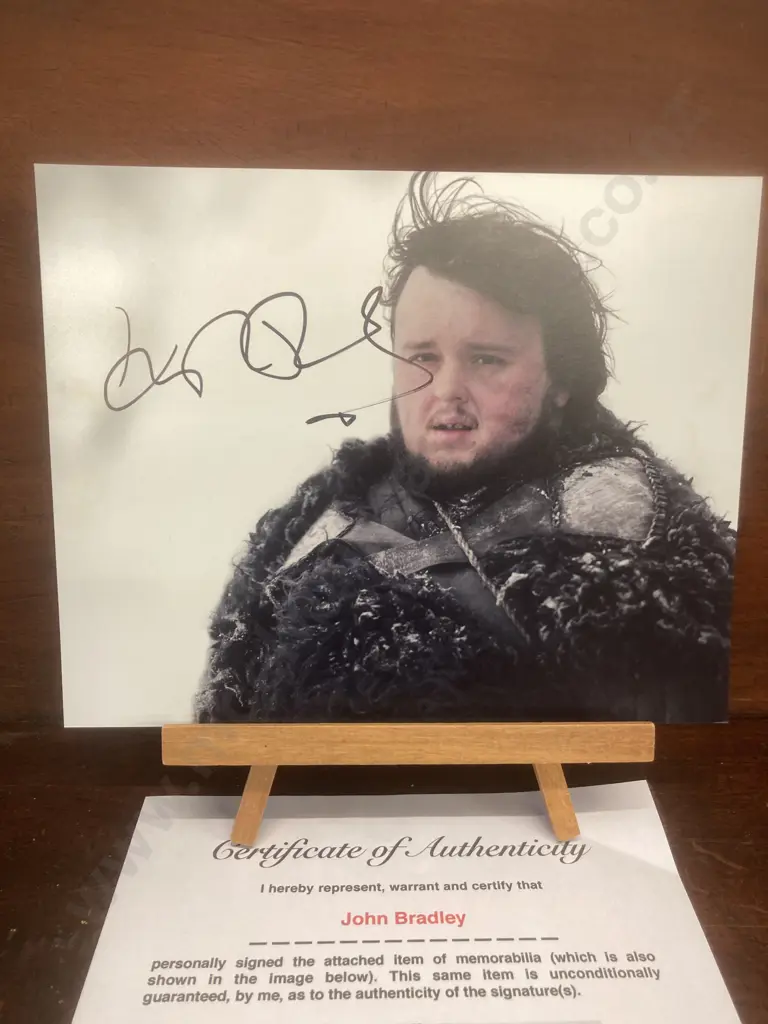 John Bradley- Game Of Thrones Signed Photo With COA. 20x25cm Image 1++