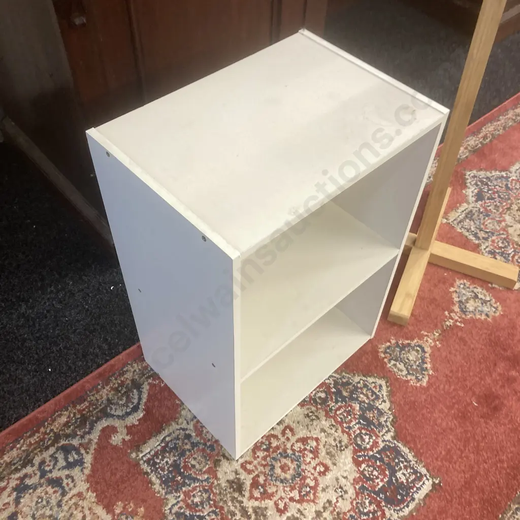 Freestanding Wooden Coat Stand. 170cm & White Bookcase. 60 x 41cm Image 1++