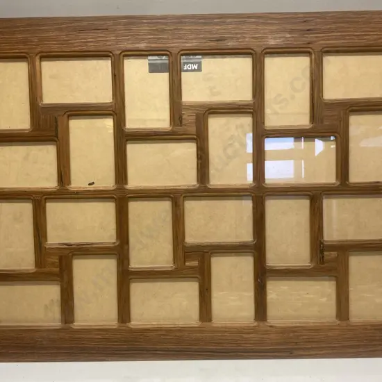 Large Wooden Wall Mount Multi Photo Frame. 71 x 91cm
