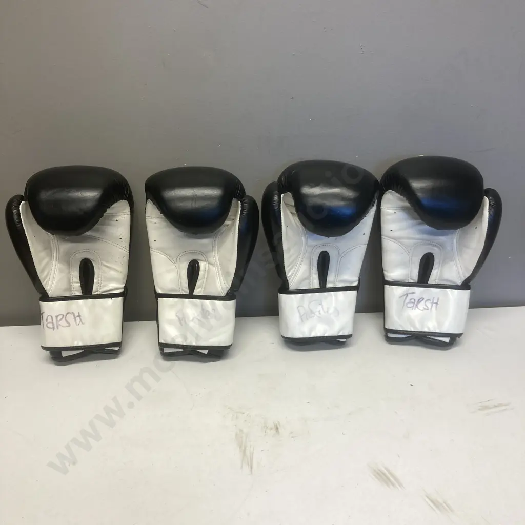 2 Pair of Boxing Gloves, RKA Focus Pads, Belts, Puma UK8 Football Boots Image 1++