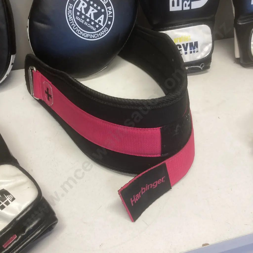 2 Pair of Boxing Gloves, RKA Focus Pads, Belts, Puma UK8 Football Boots Image 1++