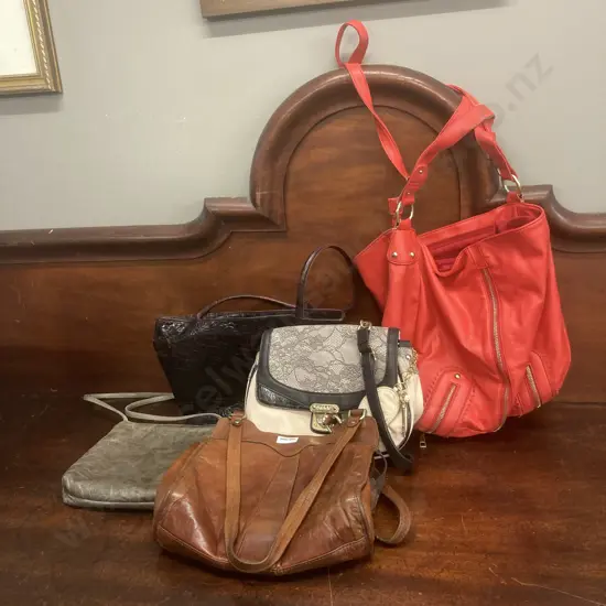 Selection of Vintage Leather Handbags Etc