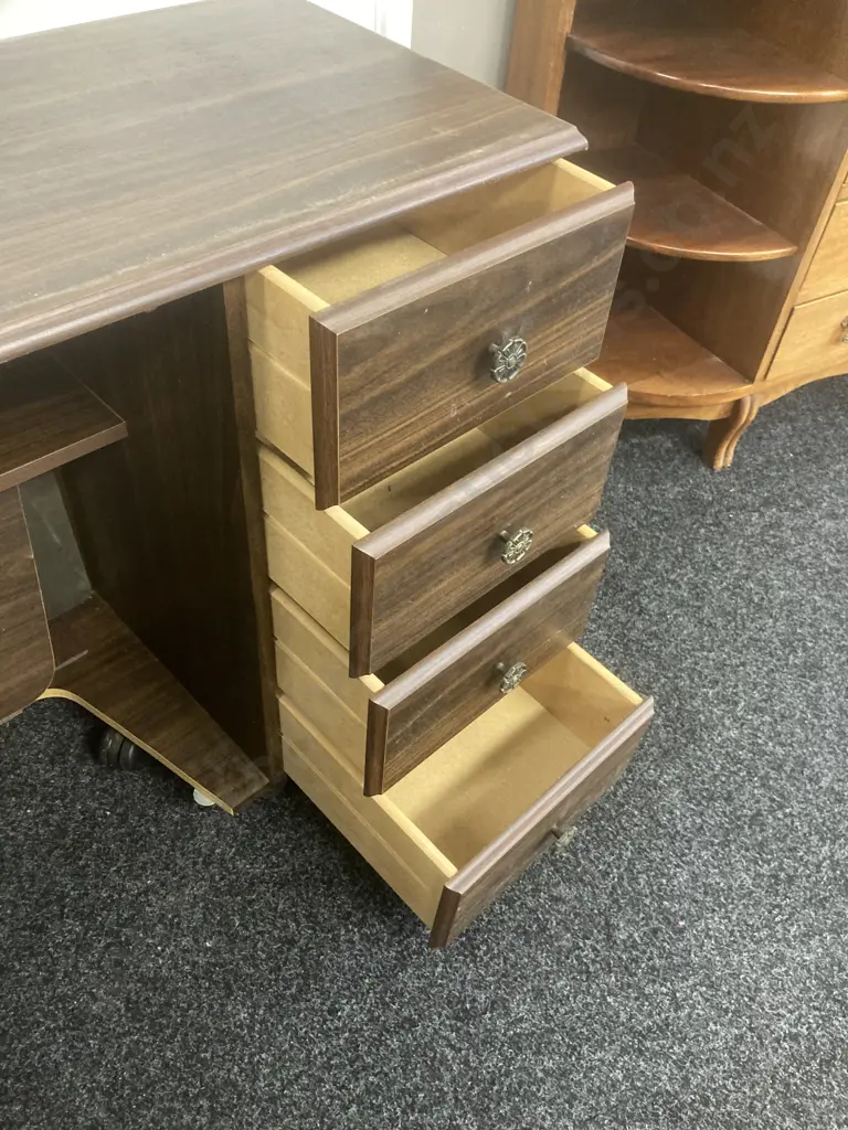 Sewing Cabinet With Foldup Extension, Mobile, 4 Drawers, Bi-fold Door. H72 W92 (1320) D40cm Image 1++