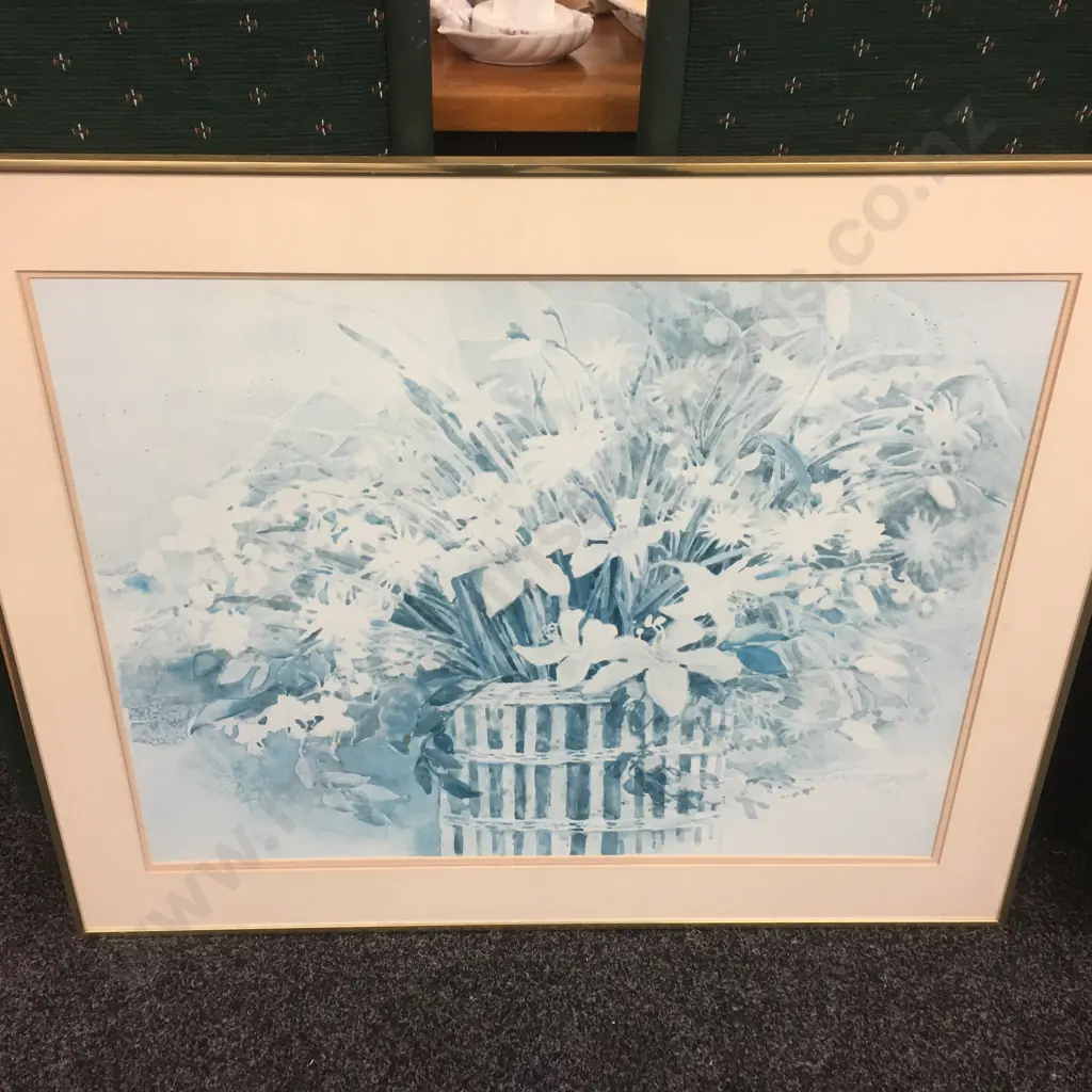 Signed Vintage Framed Artwork 'Curious Sheep & Daisy Lily Rose (Unable to Sell, Donated) Image 1++