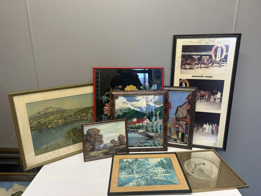 Vintage Assorted Artworks Including Cross Stitch Etc (Unable to Sell, Donated) Image 1++