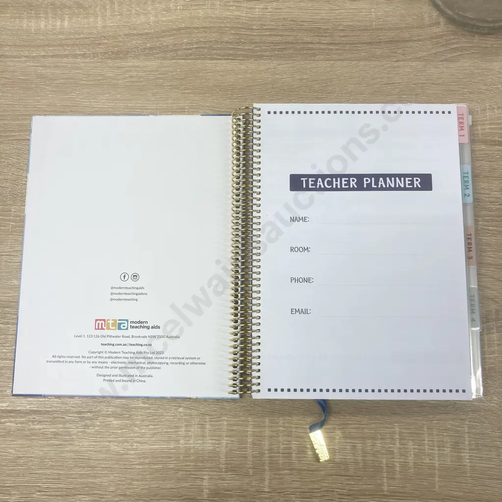 Modern Teaching Aids - Teacher Planner 2024 Assorted Wet Season Billabongs & Tranquil Brush, 2 Boxes of 10 Image 1++