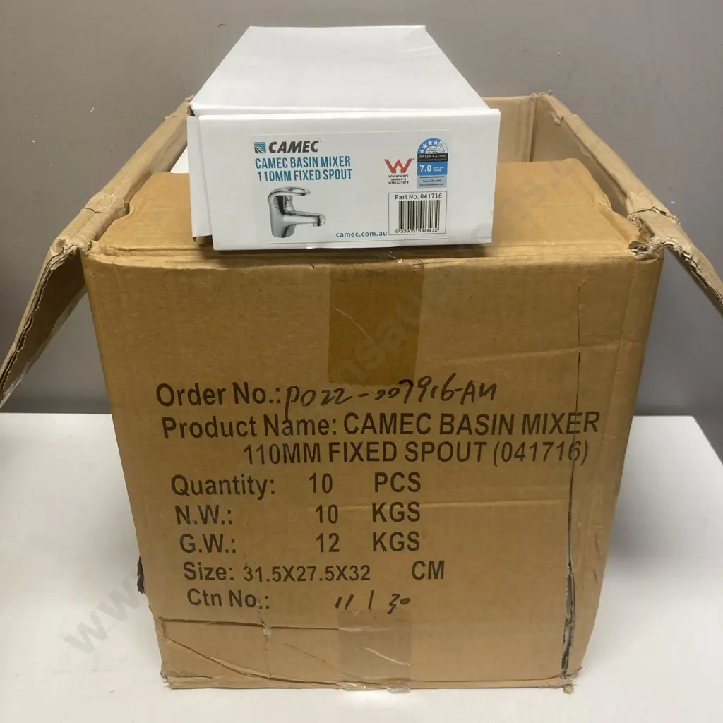 Camec Basin Mixer 110mm Fixed Spout #041716, Box of 10 Image 1++