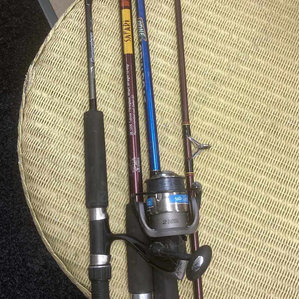 Jarvis Walker Generation Dinghy Rod & 400 Reel, Gone Fishin Spin Boat 6'6" Rod, Okuma Safari Wharf 2Pce Rod Image 1++