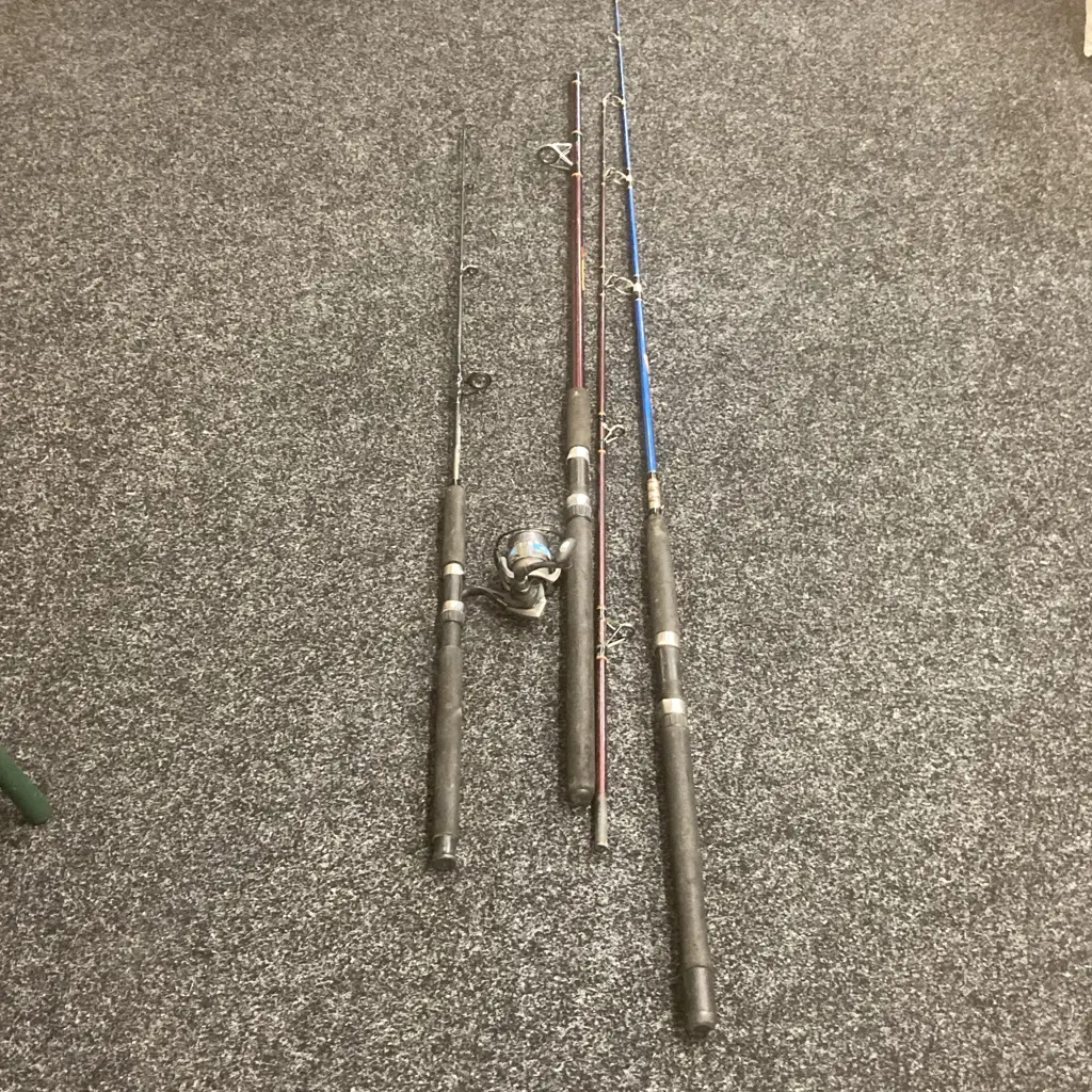 Jarvis Walker Generation Dinghy Rod & 400 Reel, Gone Fishin Spin Boat 6'6" Rod, Okuma Safari Wharf 2Pce Rod Image 1++