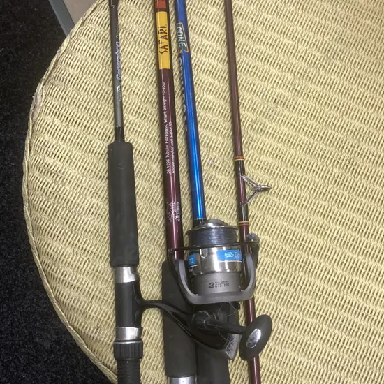 Jarvis Walker Generation Dinghy Rod & 400 Reel, Gone Fishin Spin Boat 6'6" Rod, Okuma Safari Wharf 2Pce Rod