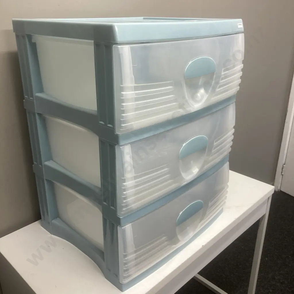 Taurus 3 Drawer Plastic Multi-Drawers. H68 W52 D41cm Image 1++