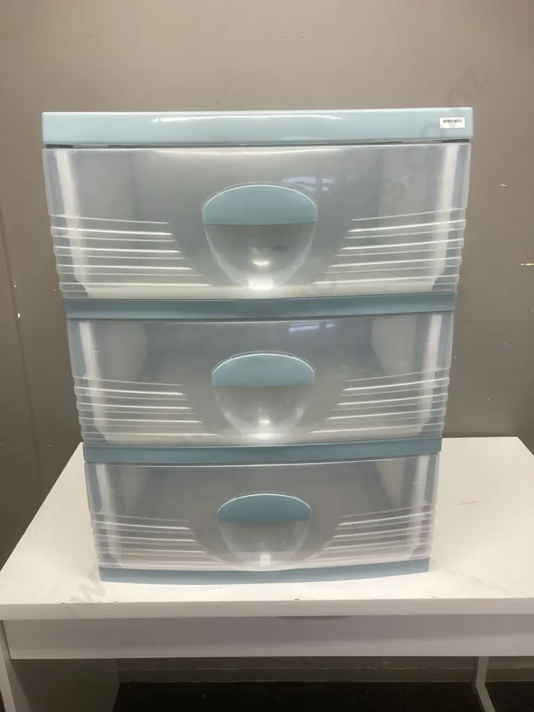 Taurus 3 Drawer Plastic Multi-Drawers. H68 W52 D41cm Image 1++