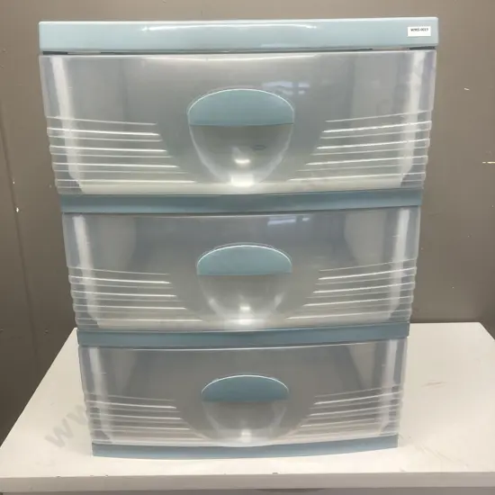 Taurus 3 Drawer Plastic Multi-Drawers. H68 W52 D41cm