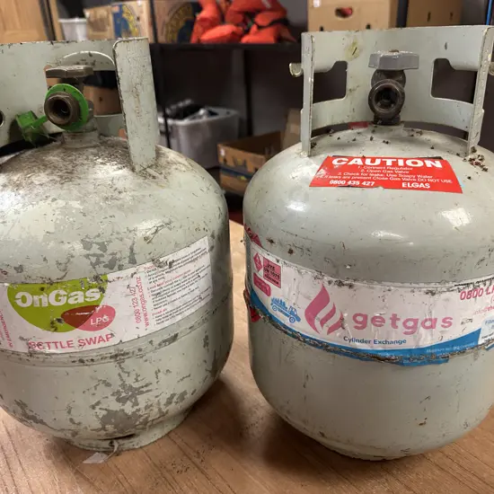 Pair of Empty 9Kg LPG Cylinders (Dumped No Commercial Value)