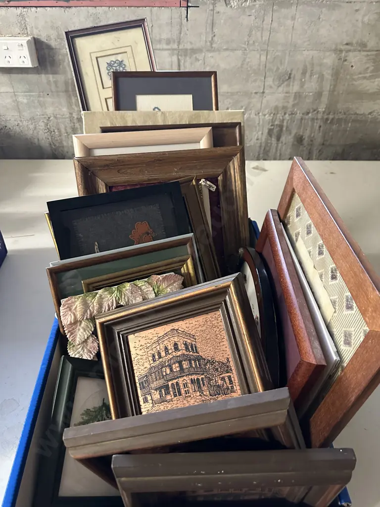 Vintage Framed Artwork Includes Cross Stitch Etc Image 1++