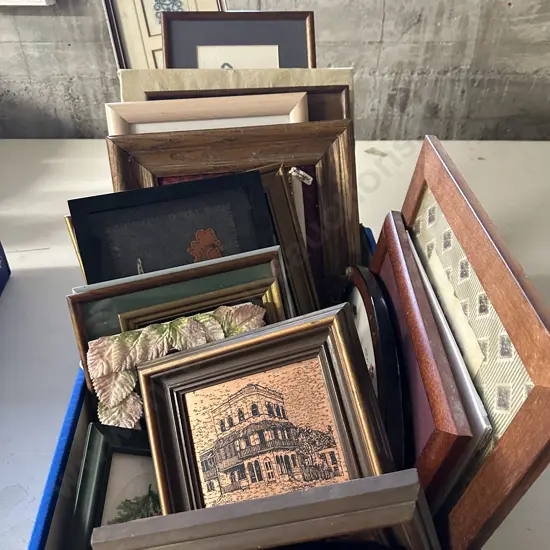 Vintage Framed Artwork Includes Cross Stitch Etc