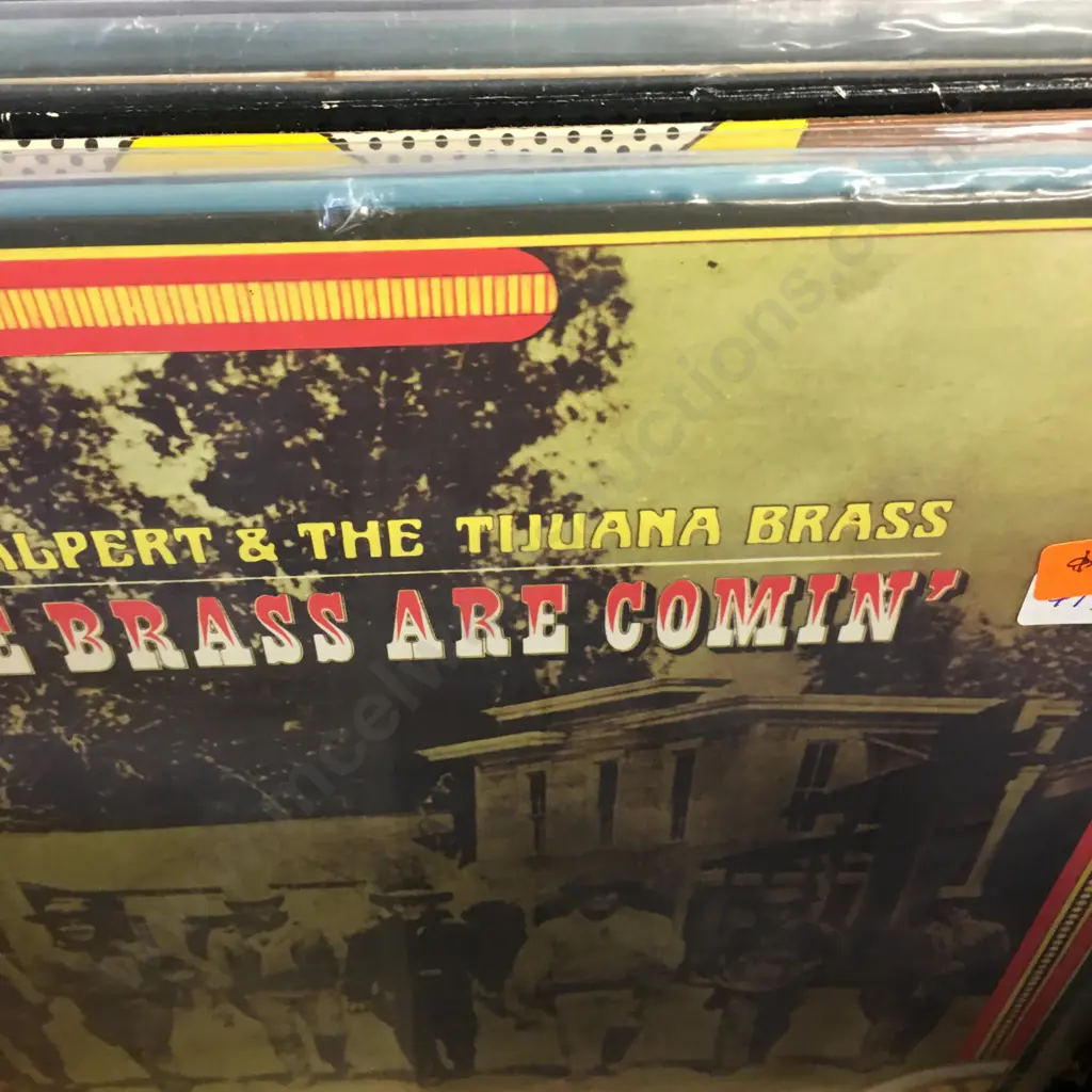 Black Bin Of Assorted Lps Including Elvis, The Best Of The Seekers Etc Image 1++