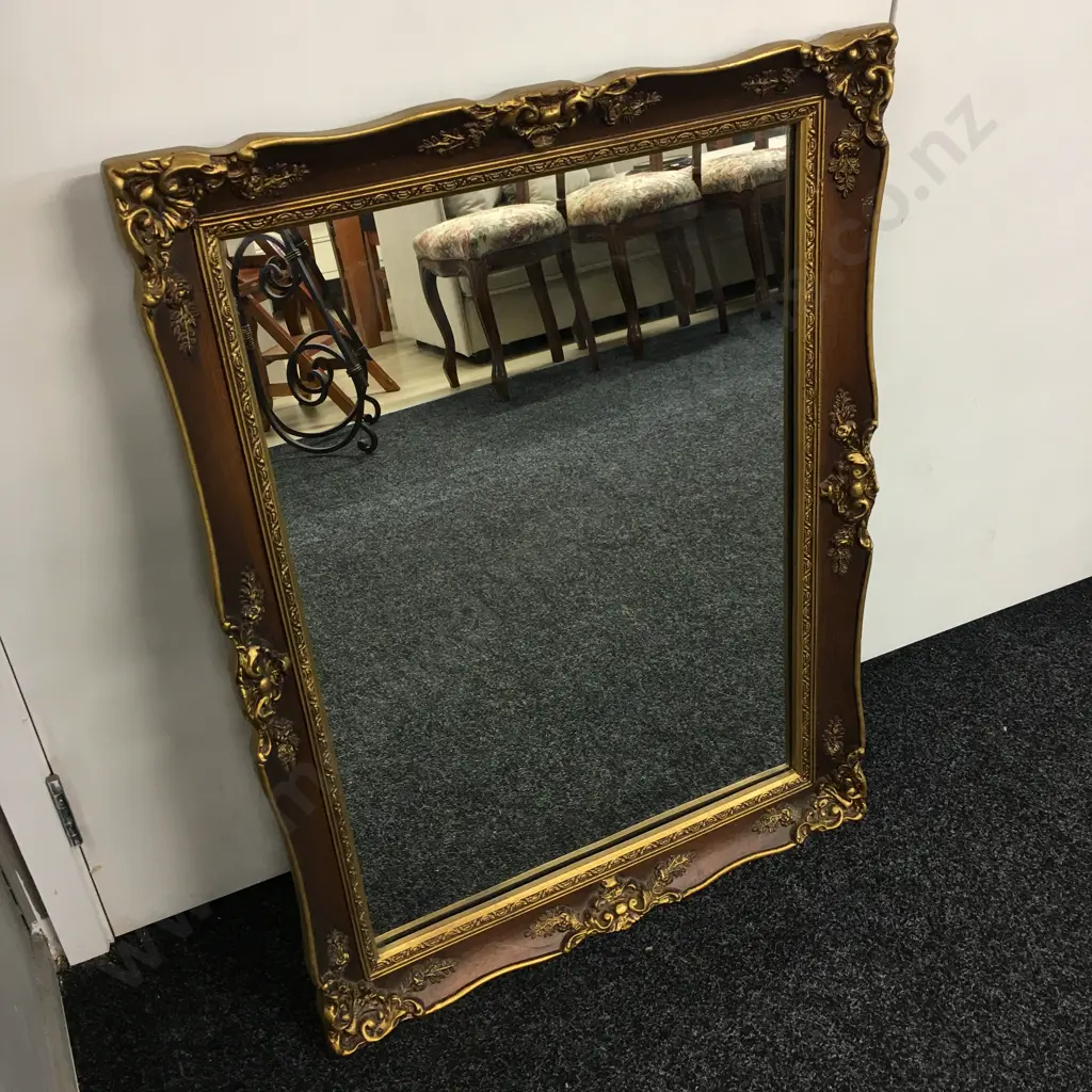 Ornate Rectangular Gilt Framed Mirror. 84 x 64cm Image 1++