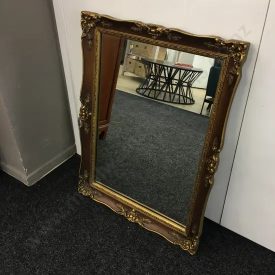 Ornate Rectangular Gilt Framed Mirror. 84 x 64cm
