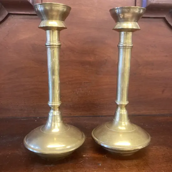 Pair of Brass Candlesticks. 28 x 12.5cm