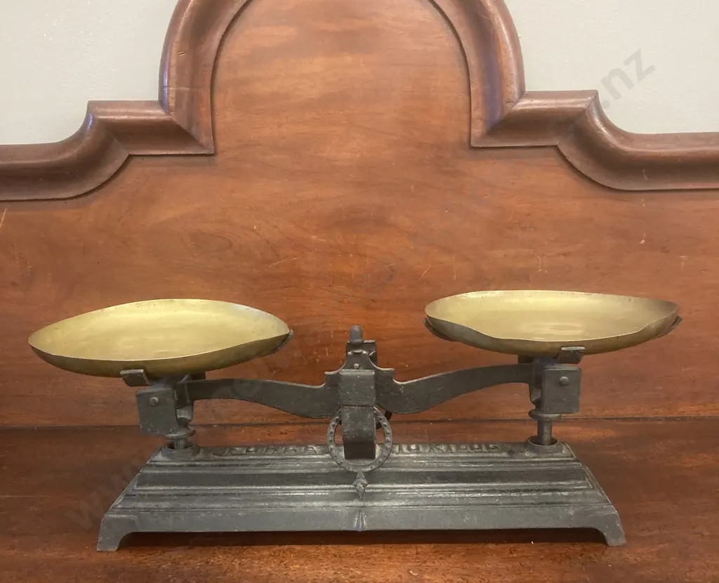 Antique Early 1900s French FORCE Merchant Balance Scales -10 Kilo G Image 1++