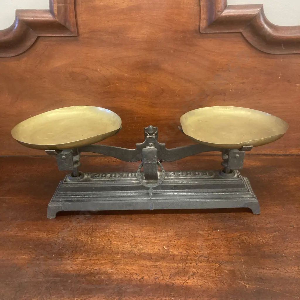 Antique Early 1900s French FORCE Merchant Balance Scales -10 Kilo G Image 1++