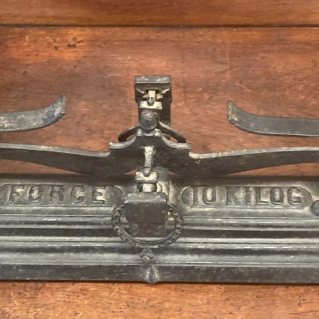 Antique Early 1900s French FORCE Merchant Balance Scales -10 Kilo G Image 1++