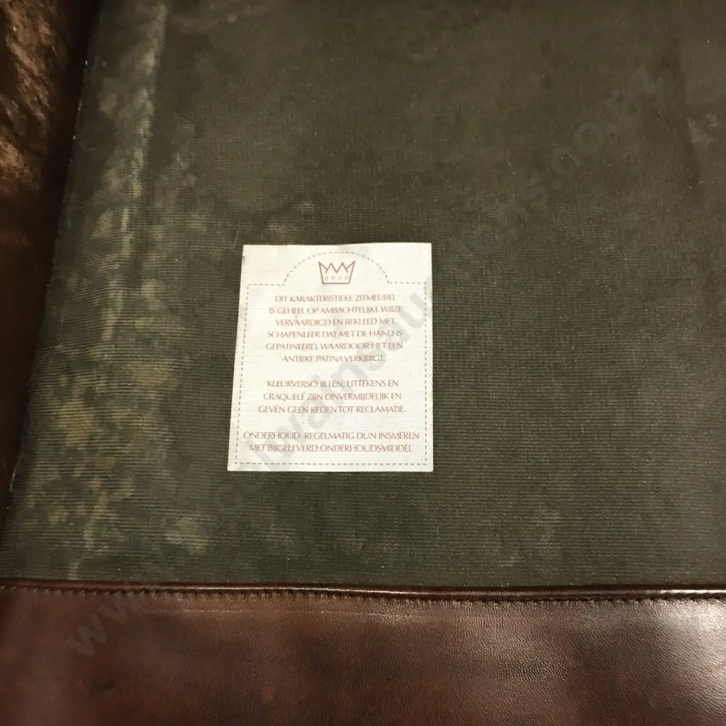 Vintage Netherlands Sheepskin Leather Art Deco Style Armchair Image 1++