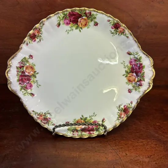 Vintage Royal Albert Old Country Roses Cake Plate