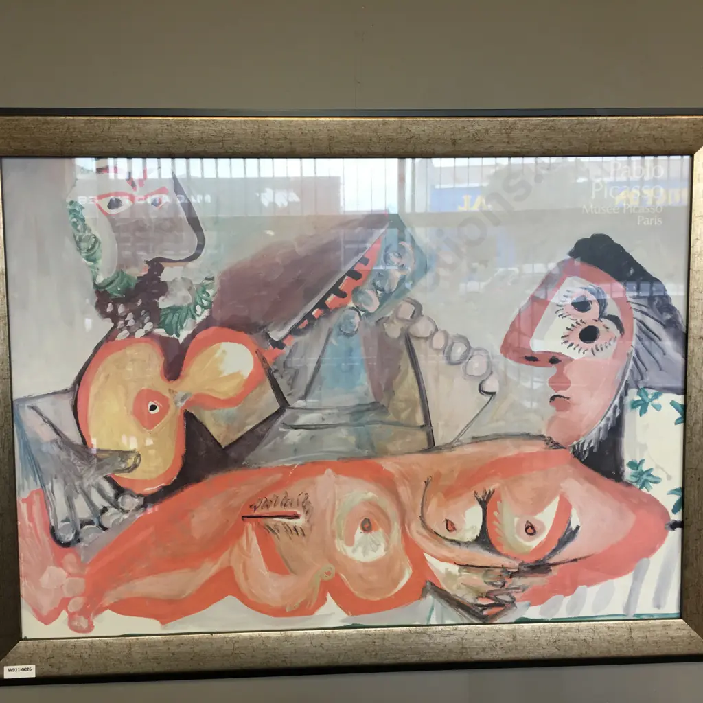 Pablo Picasso's Reclining Nude & Musician Print Ex Picasso Museum Paris. 57 x 78cm Image 1++