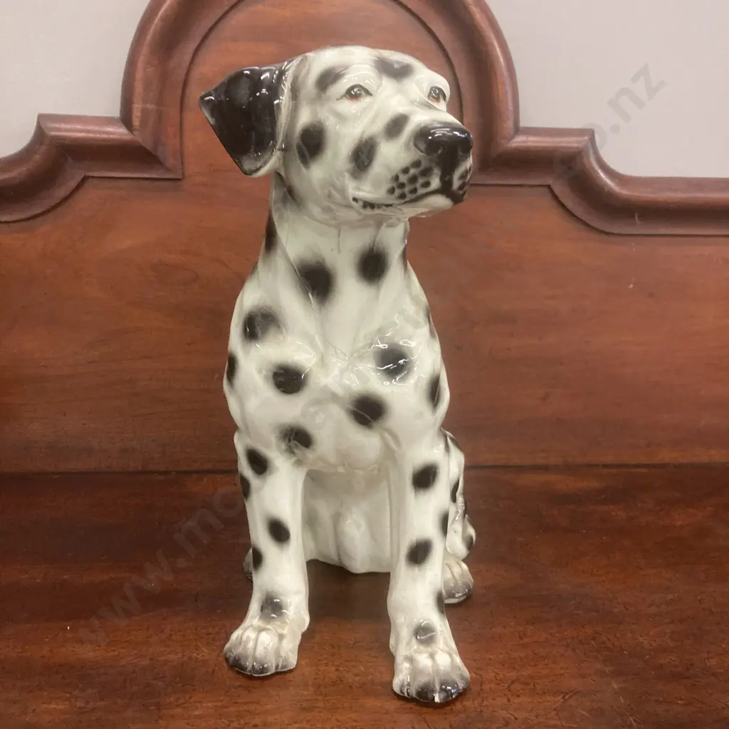 Vintage Ceramic Sitting Dalmatian Dog (Been Repaired) H41cm Image 1++