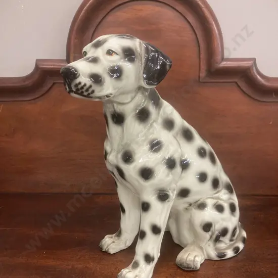 Vintage Ceramic Sitting Dalmatian Dog (Been Repaired) H41cm