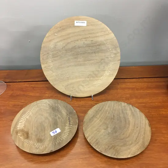 New Zealand Puriri Plates x 3, Signed & Numbered