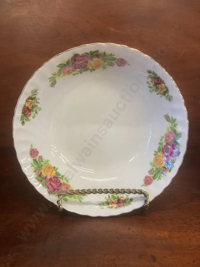 Vintage Regent China English Rose Dinnerware, 8x Duo's, 8x Coffee Cups, 7x 25cm Dinner Plates, 7x Bowls, 3x Small Plates Image 1++