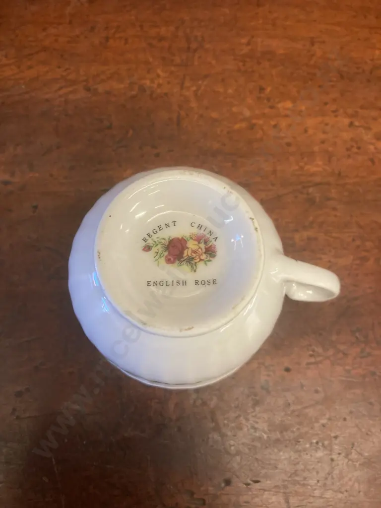 Vintage Regent China English Rose Dinnerware, 8x Duo's, 8x Coffee Cups, 7x 25cm Dinner Plates, 7x Bowls, 3x Small Plates Image 1++