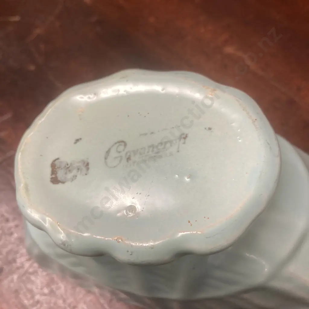 Vintage Govancroft Scotland Stoneware Posy Bowl, 1950s Art Deco Style. 19 x 15.5cm Image 1++