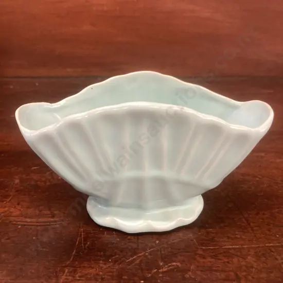 Vintage Govancroft Scotland Stoneware Posy Bowl, 1950s Art Deco Style. 19 x 15.5cm