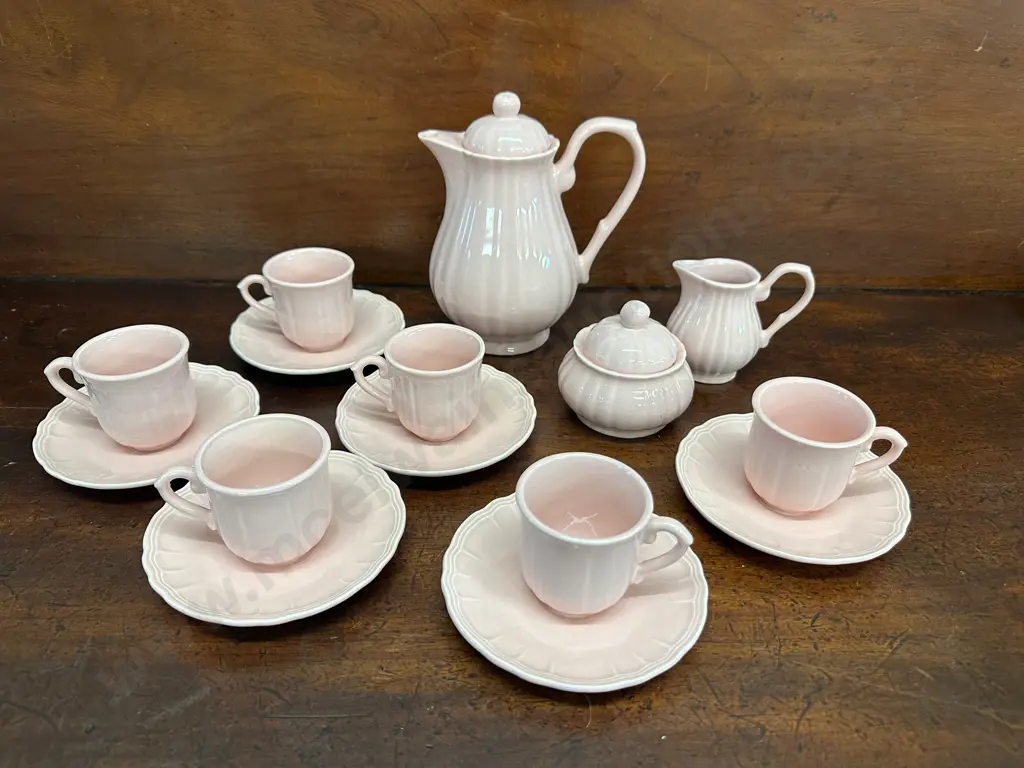 Gorgeous Pink Salins Les Bains French Espresso Set Image 1++