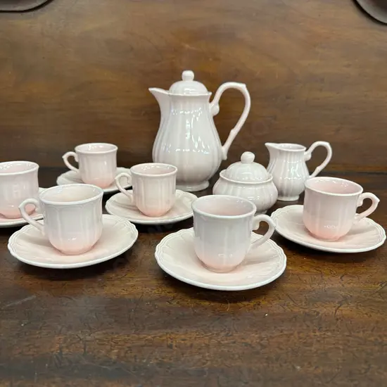 Gorgeous Pink Salins Les Bains French Espresso Set