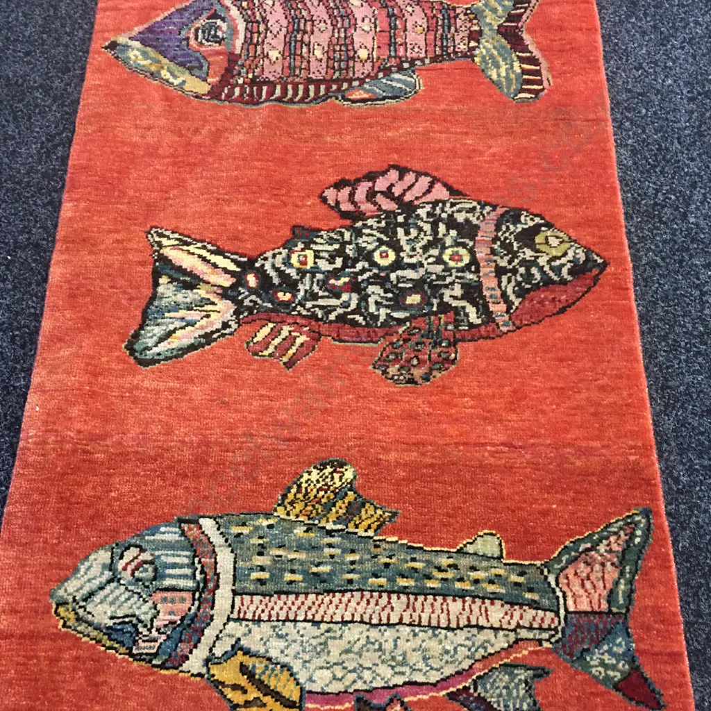 Fish Themed Floor Rug L107cm, W64cm Image 1++