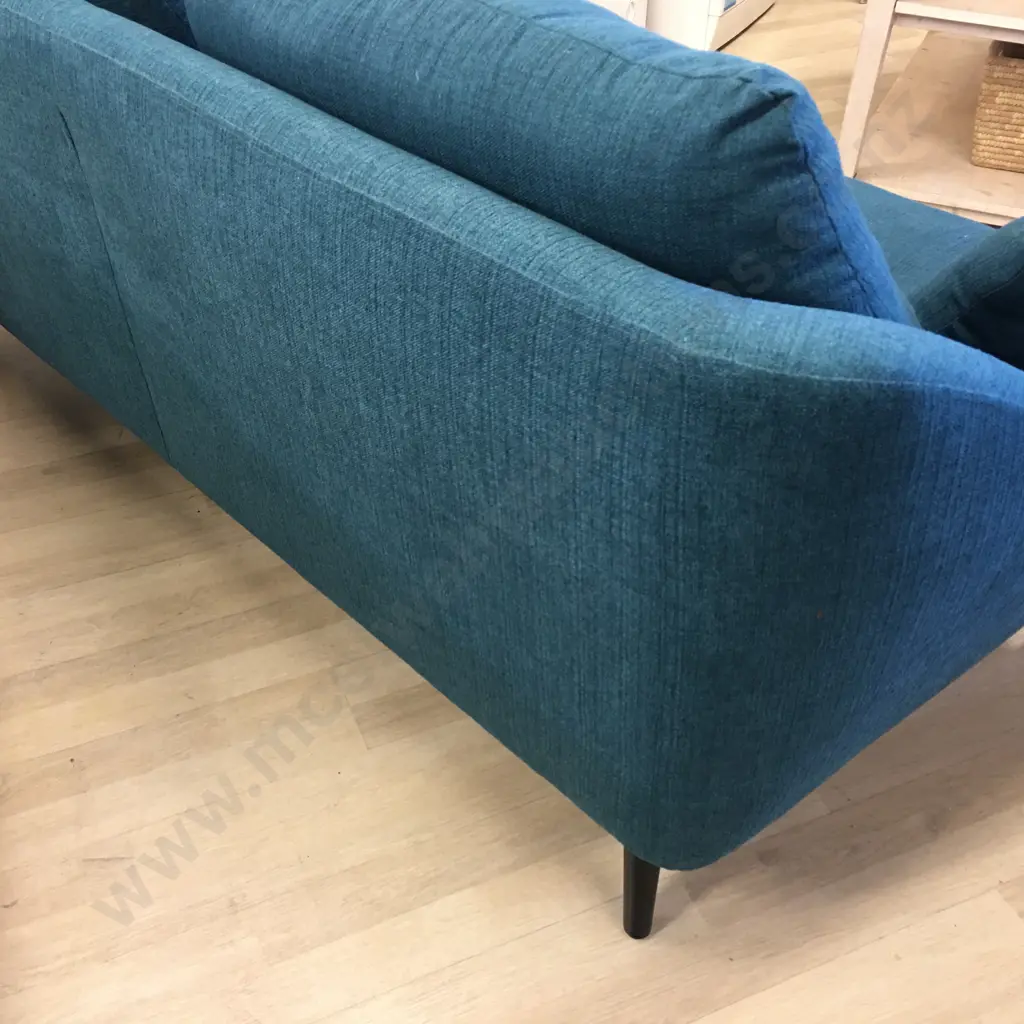 Modernist Two Seater With Aqua Coloured Upholstery Image 1++