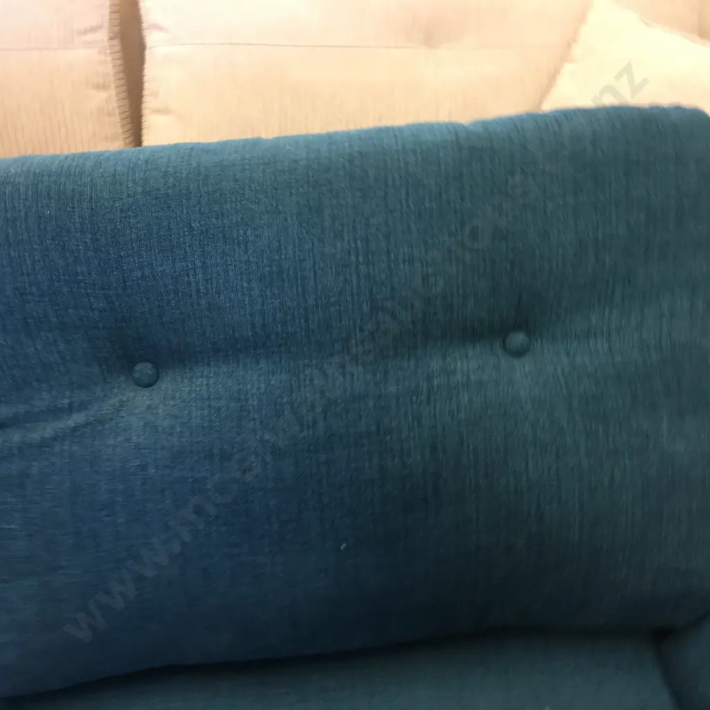 Modernist Two Seater With Aqua Coloured Upholstery Image 1++