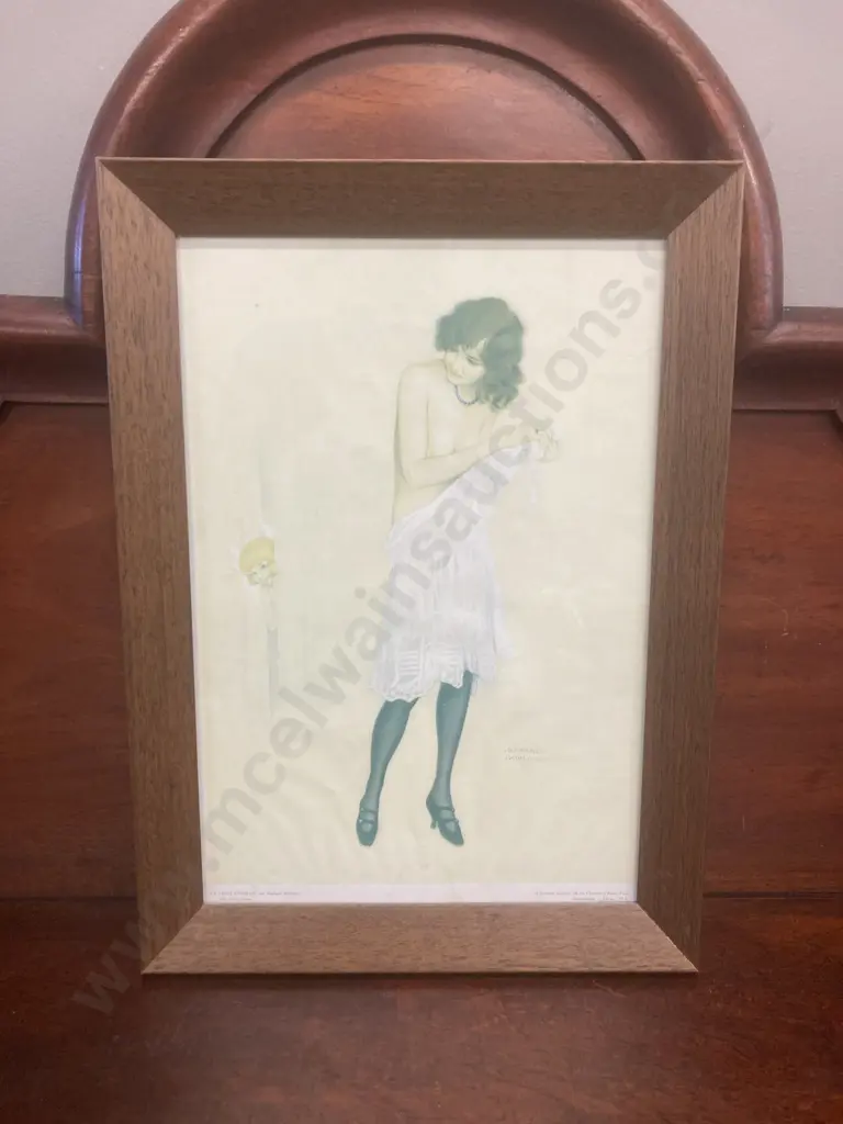 Raphael Kirchner 'Le Petit Curieux' (The Little Curious) Art Nouveau Framed Print. 43 x 32cm Image 1++