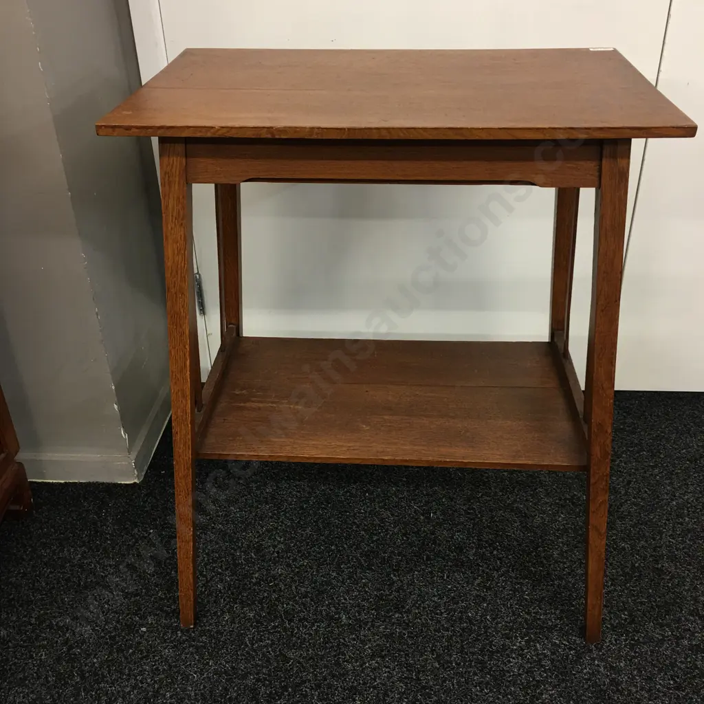 Vintage Oak Console Table. H73 W59 D38cm Image 1++