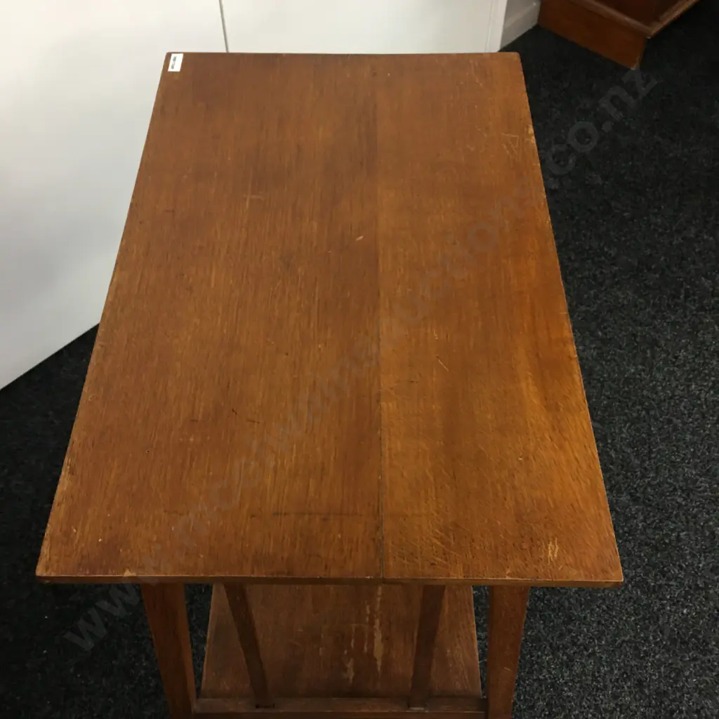 Vintage Oak Console Table. H73 W59 D38cm Image 1++