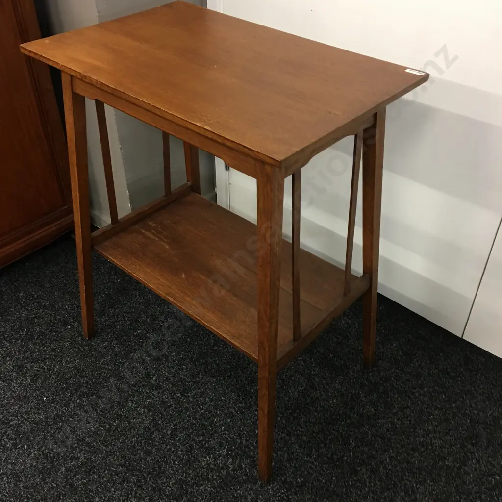 Vintage Oak Console Table. H73 W59 D38cm Image 1++